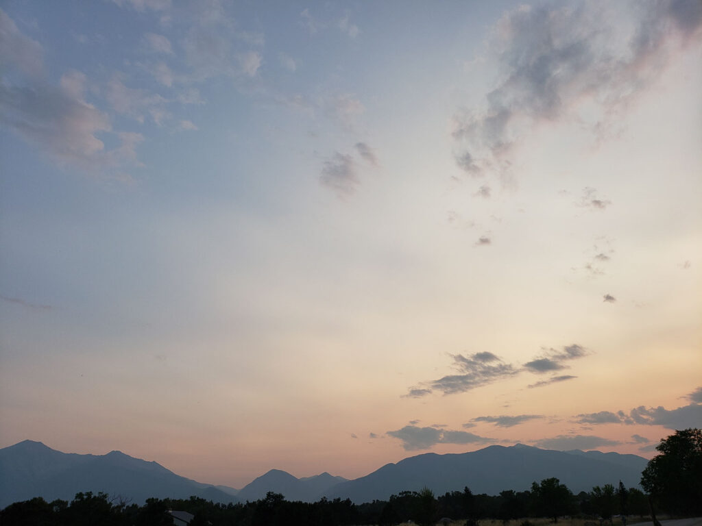 Sunset skies in Chaffee County, Colorado