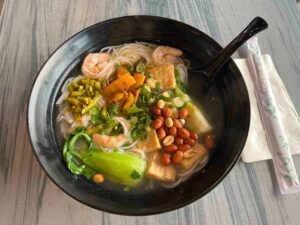 A giant noodle bowl at Noodleholics in Tucson