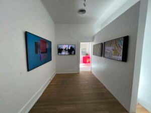 Art Blocks gallery in a historic house in Marfa, TX