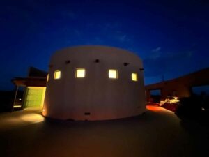 The Adobe structure at the Marfa Lights Viewing Platform